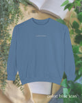 read more books embroidered crewneck