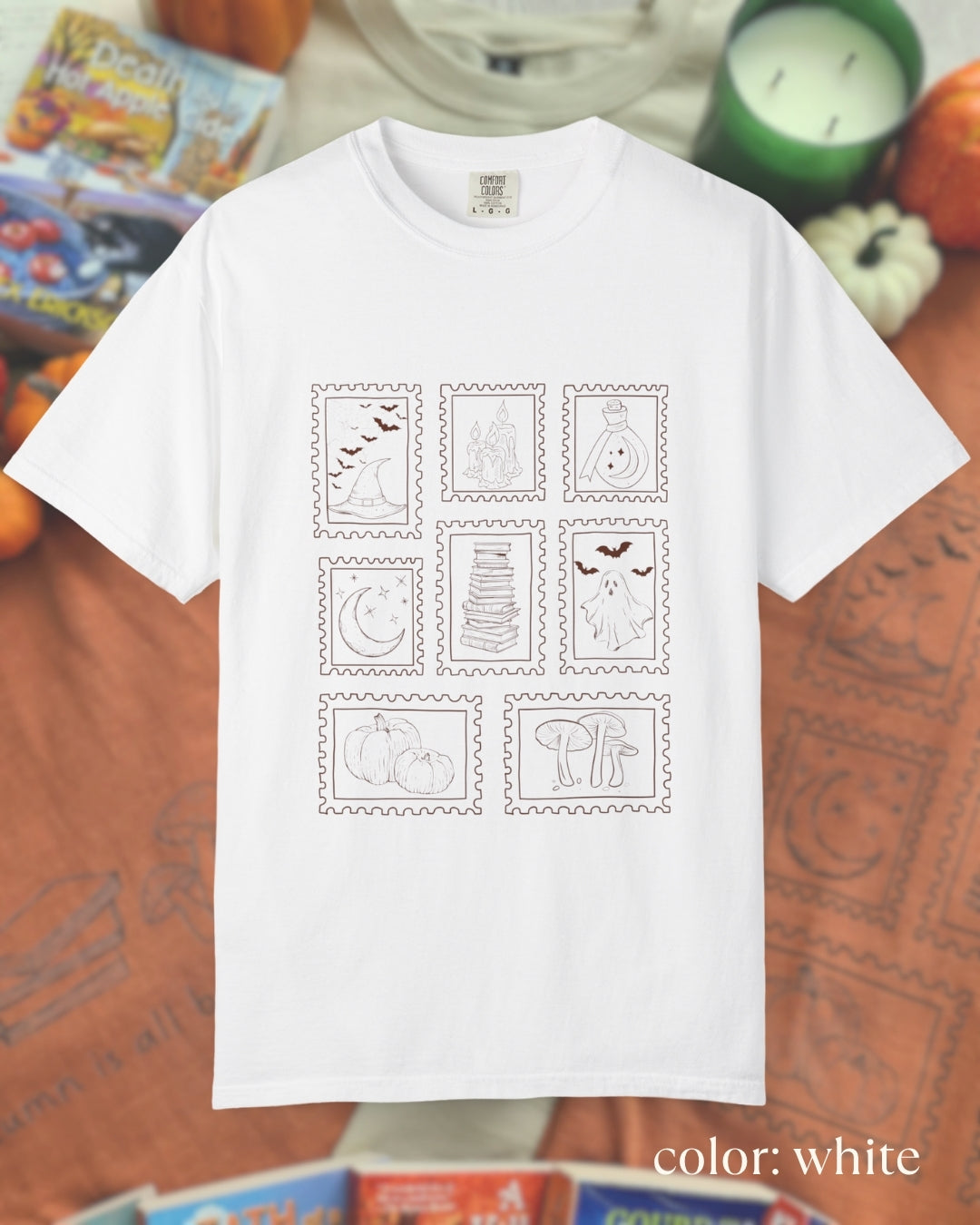 autumn stamps tee