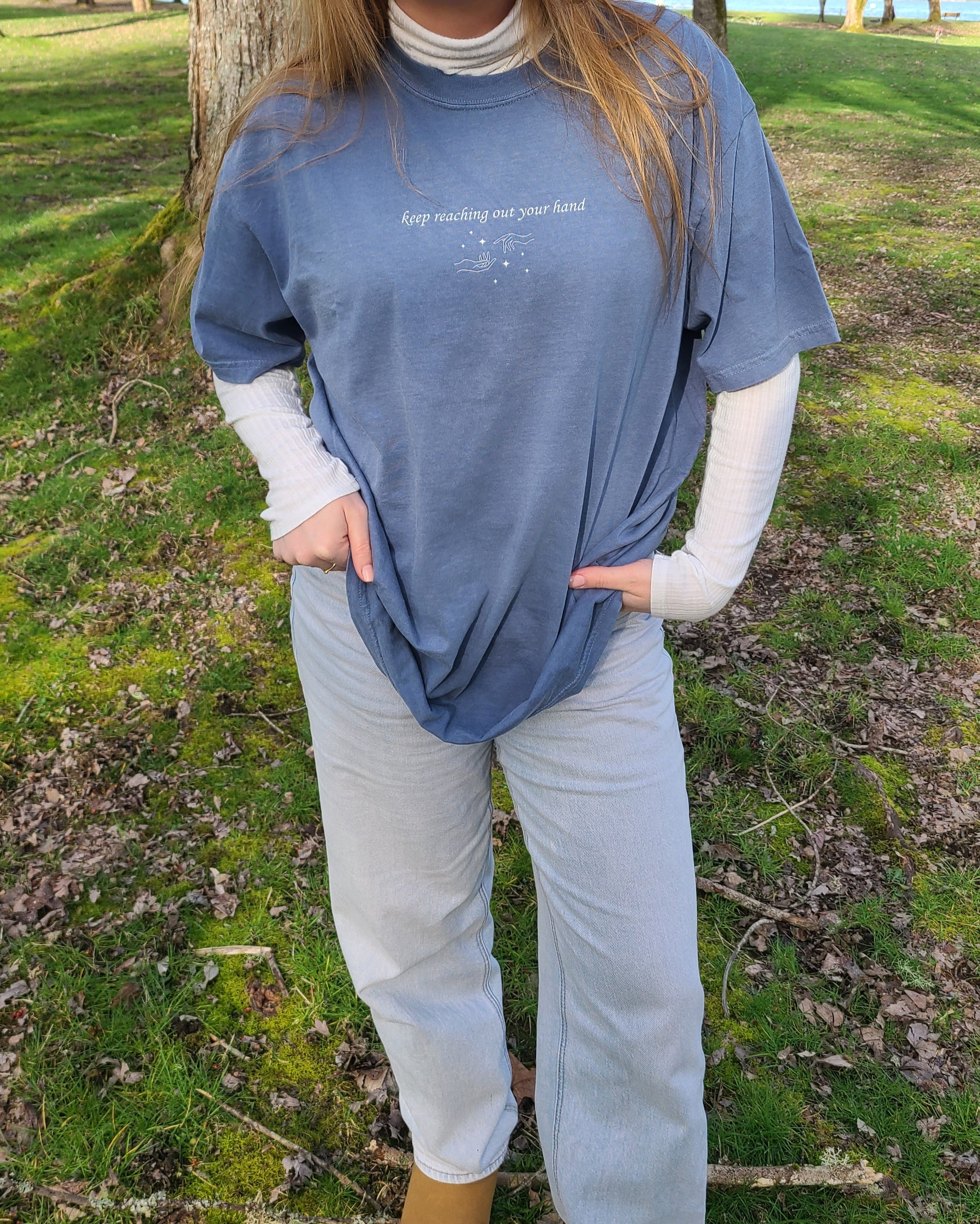 keep reaching out your hand tee