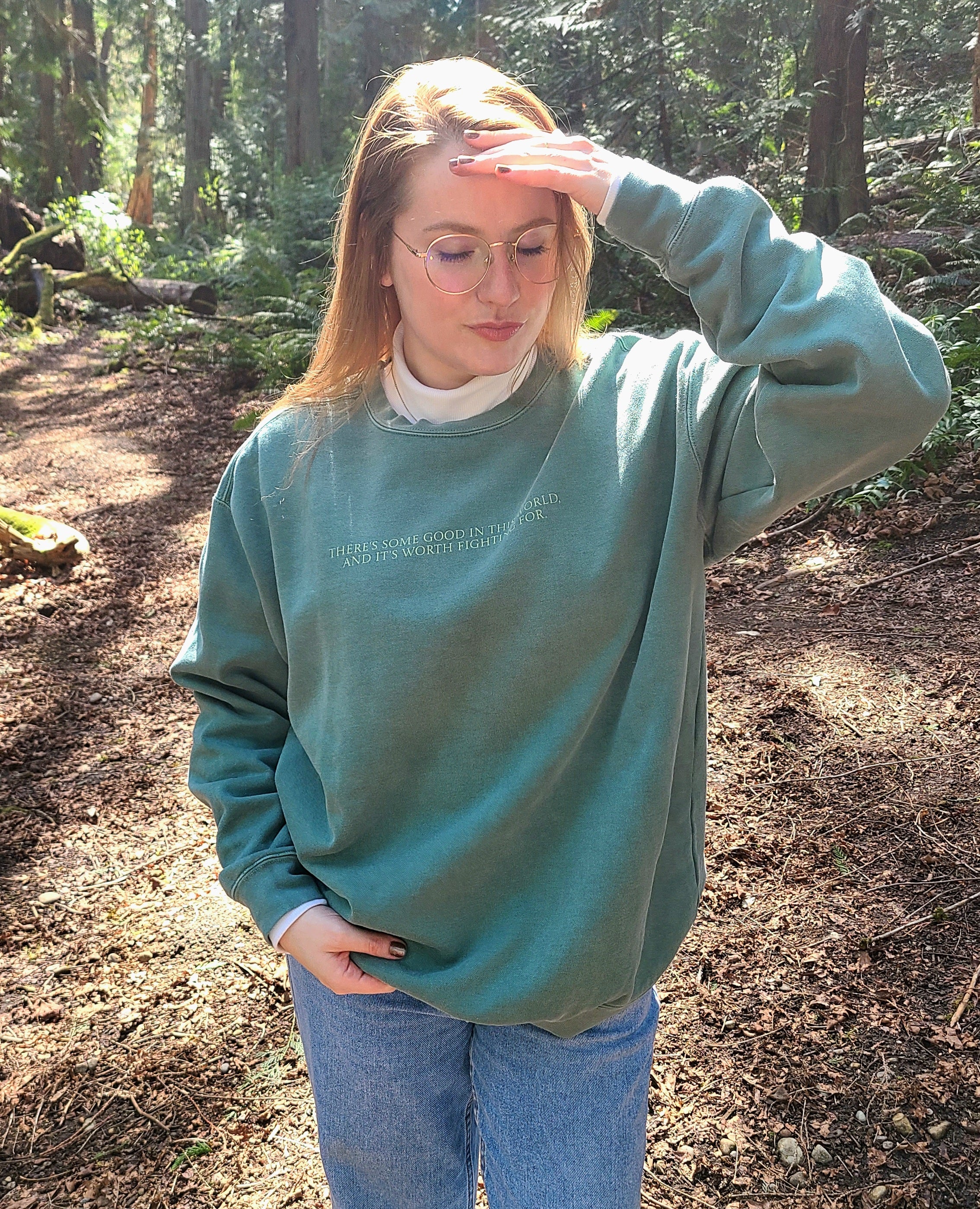 worth fighting for crewneck