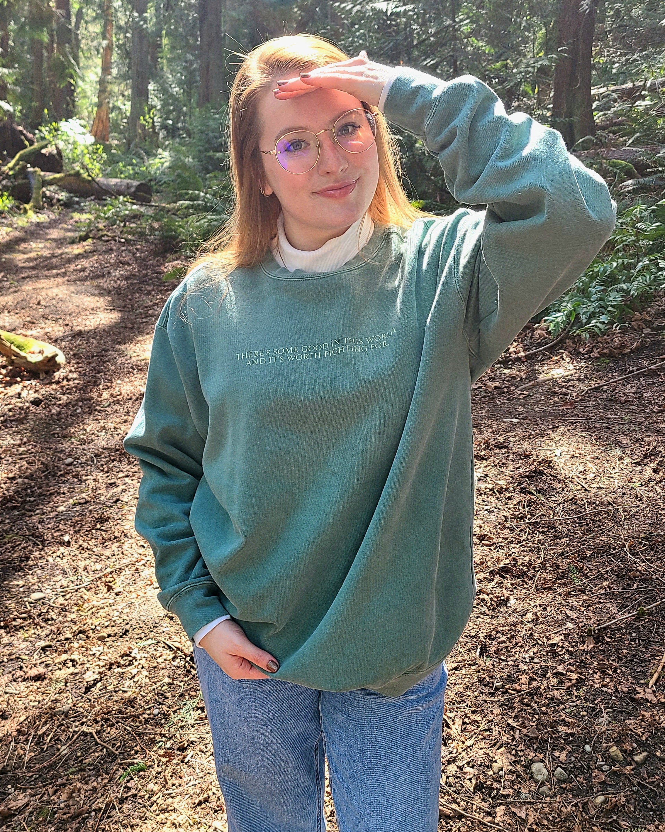 worth fighting for crewneck