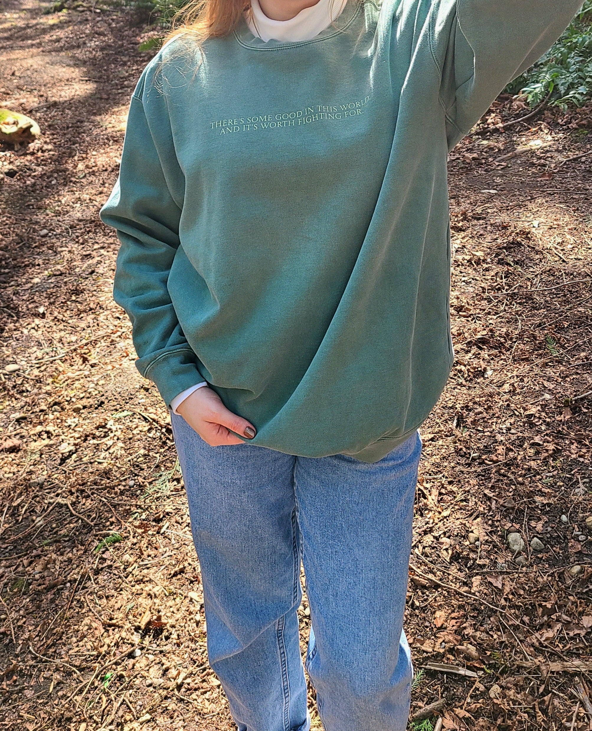 worth fighting for crewneck