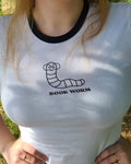 book worm ringer tee