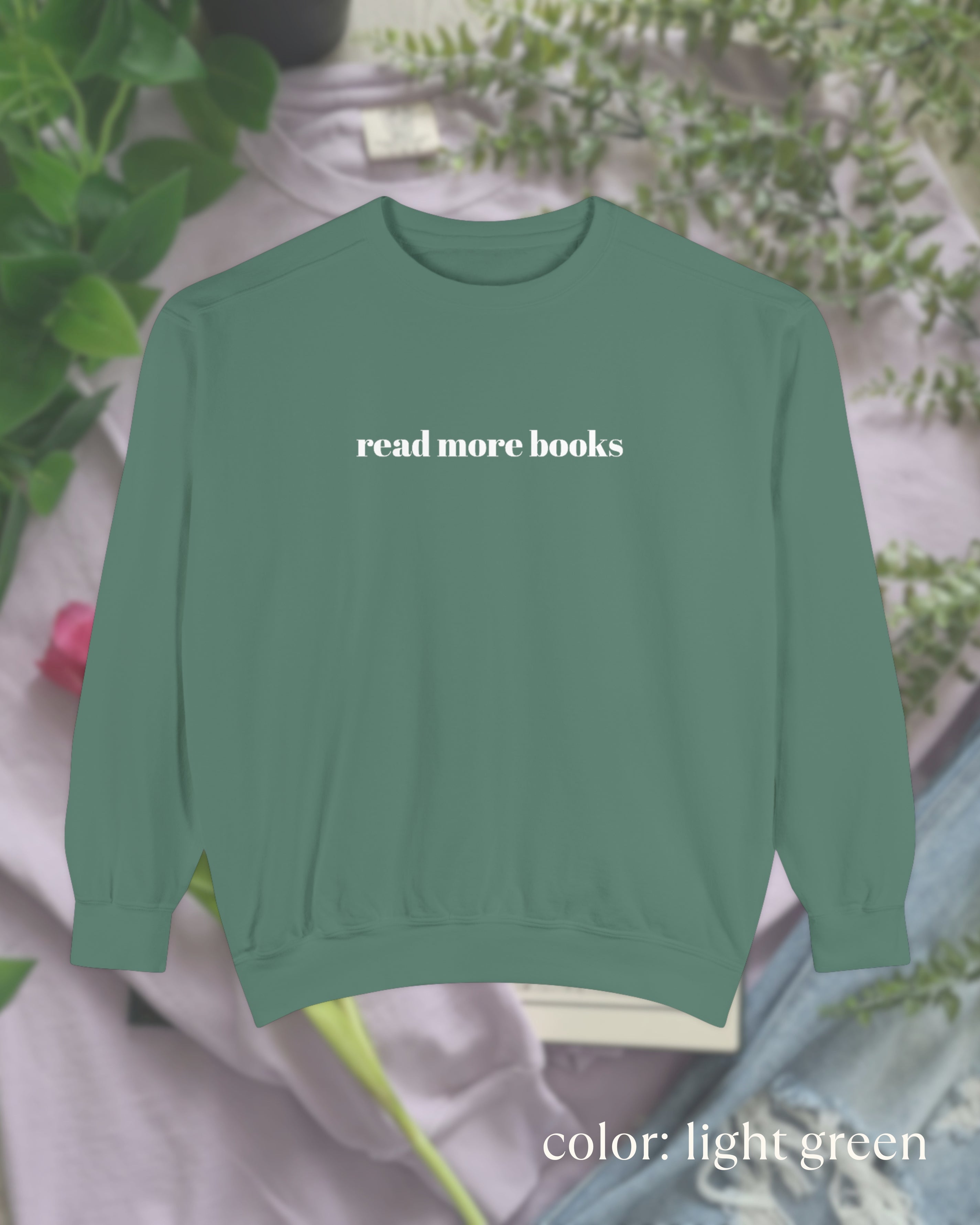 read more books crewneck