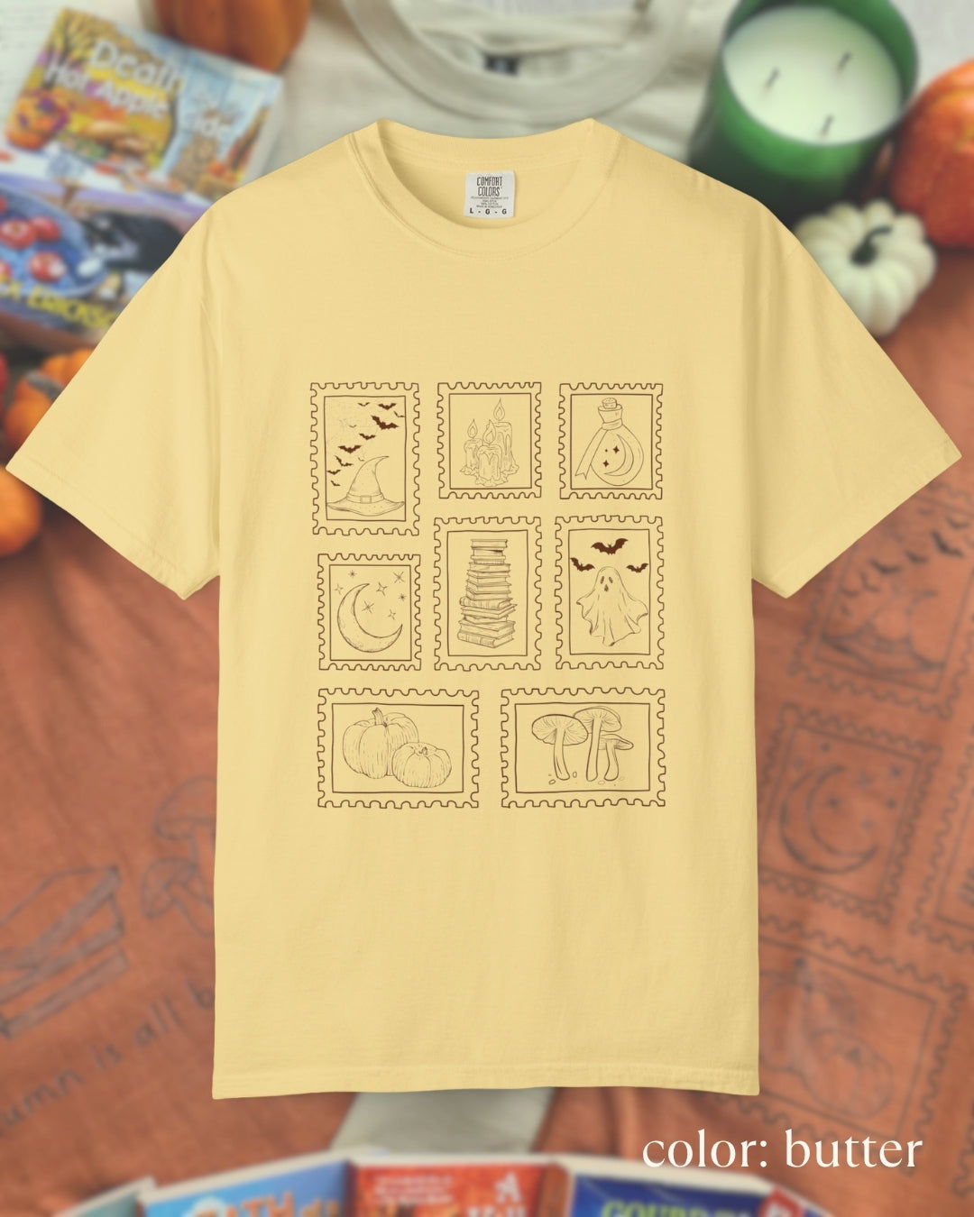 autumn stamps tee