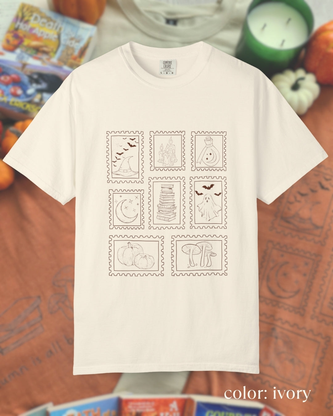 autumn stamps tee