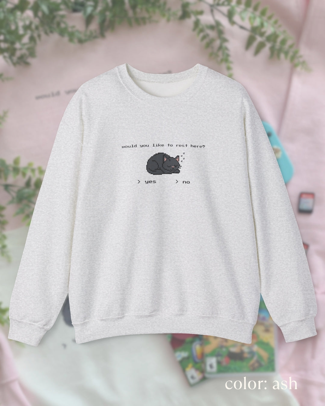 pixel kitty crewneck