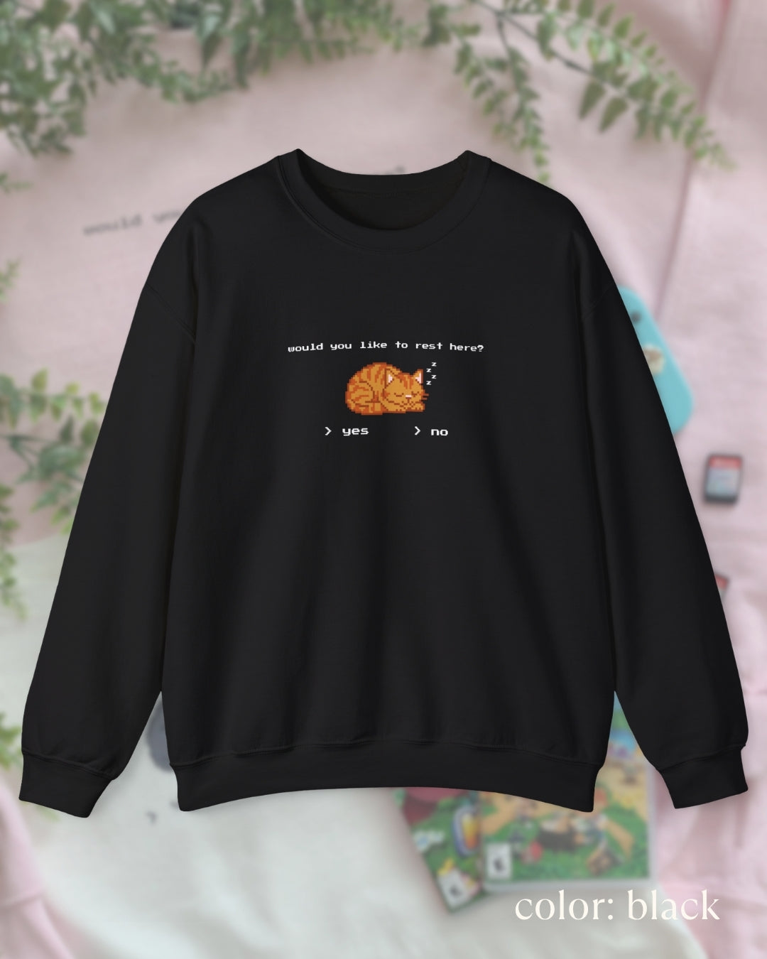 pixel kitty crewneck