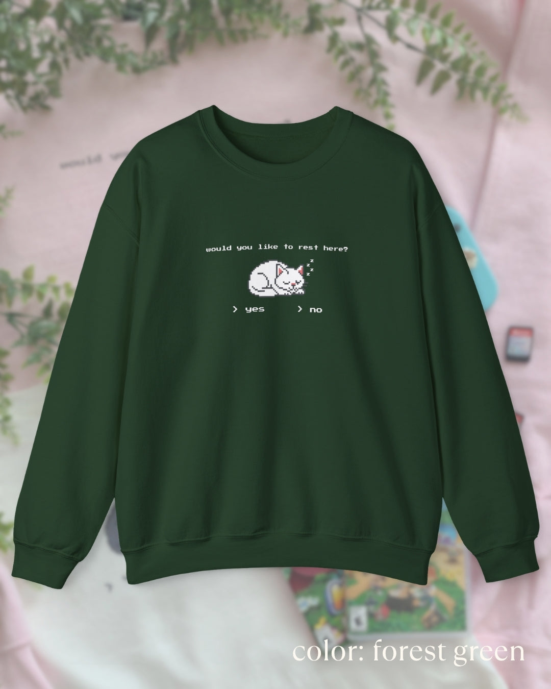 pixel kitty crewneck