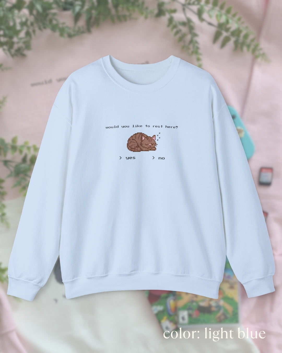 pixel kitty crewneck
