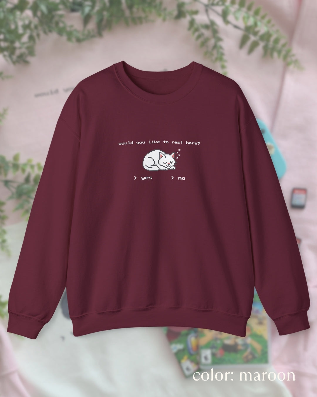 pixel kitty crewneck