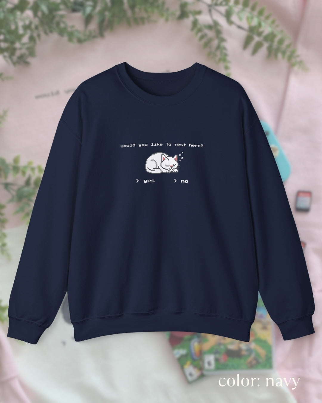 pixel kitty crewneck