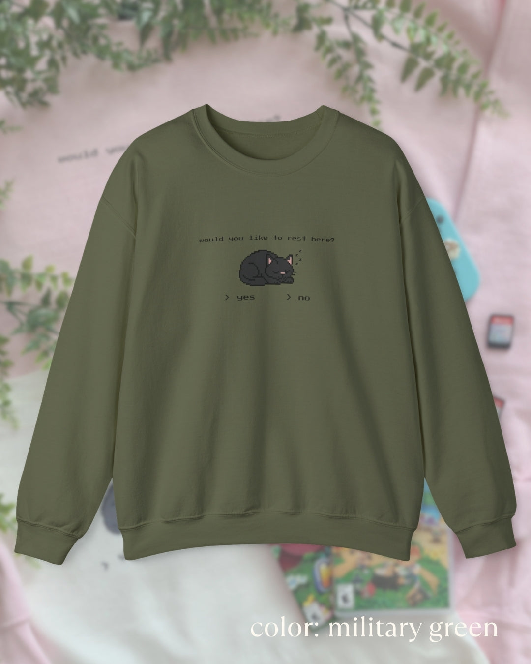 pixel kitty crewneck
