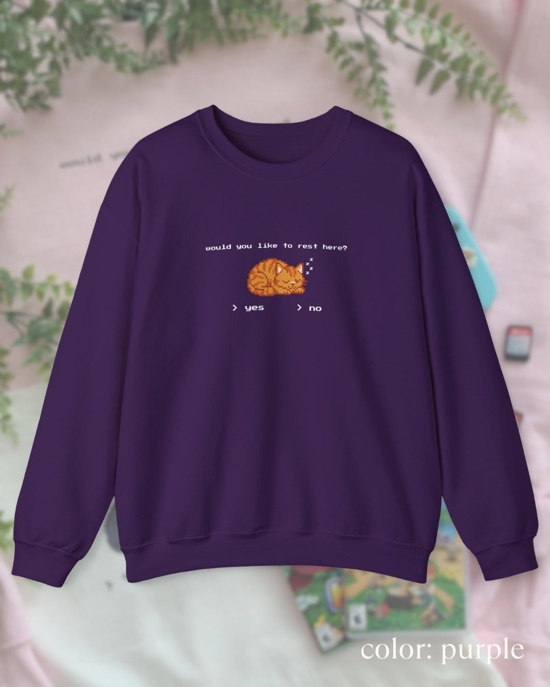 pixel kitty crewneck