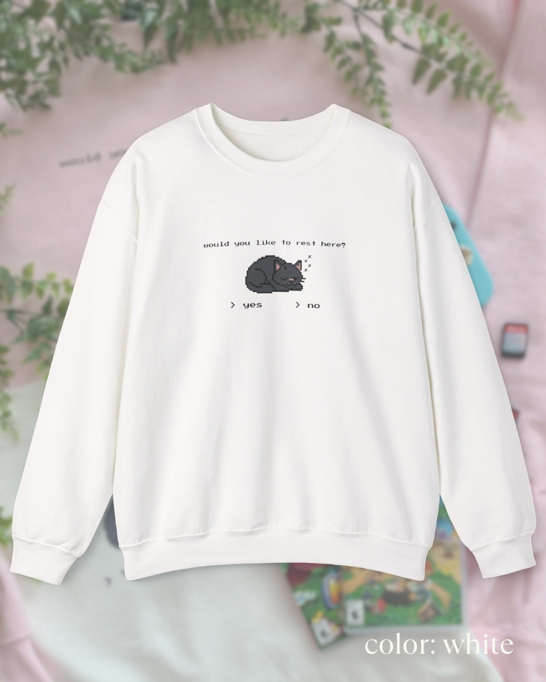 pixel kitty crewneck