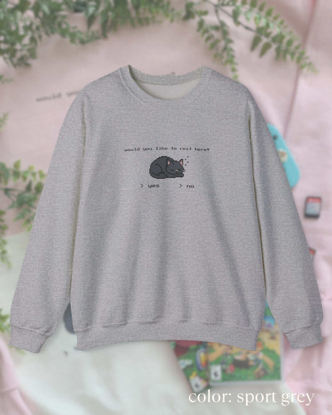 pixel kitty crewneck