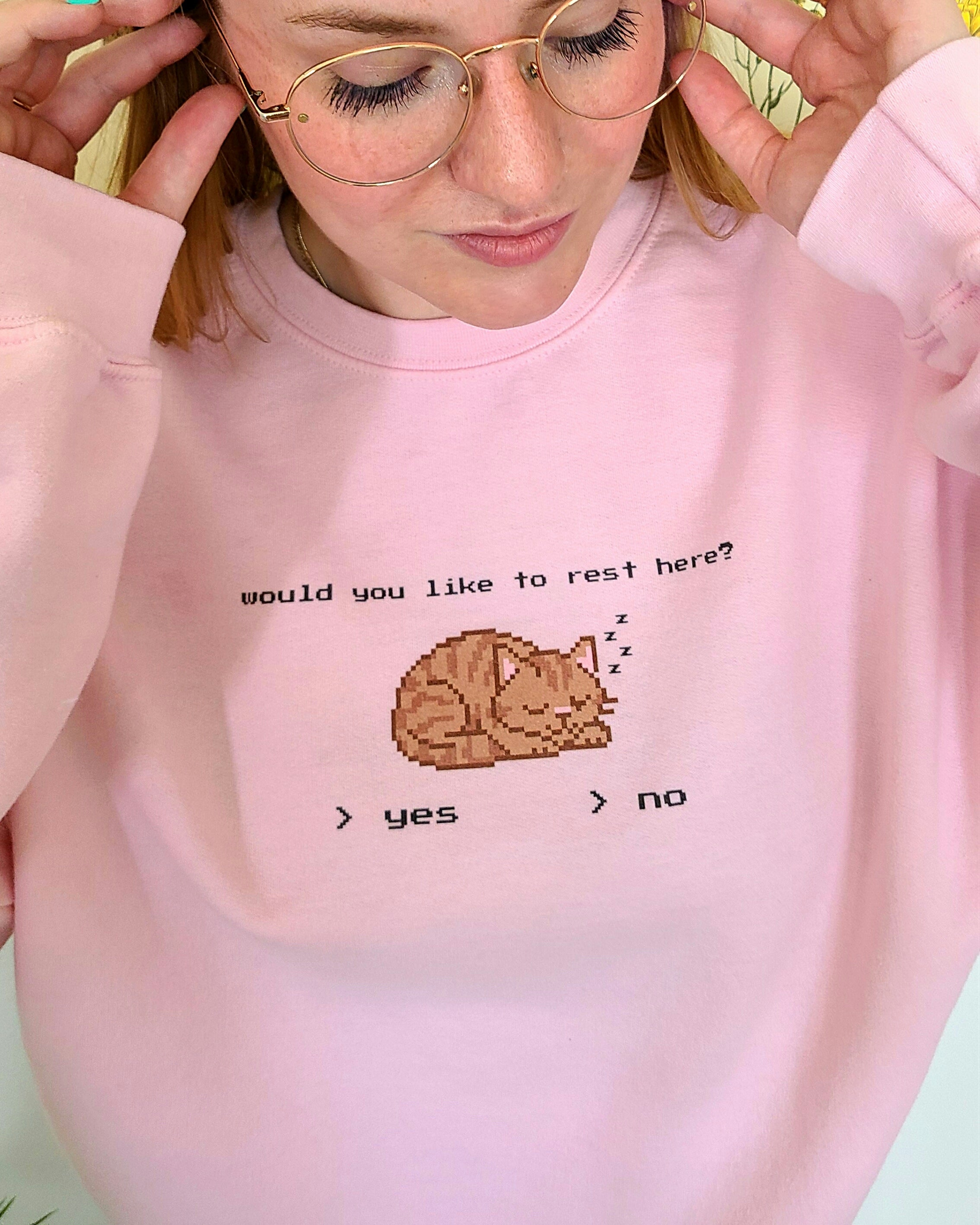 pixel kitty crewneck