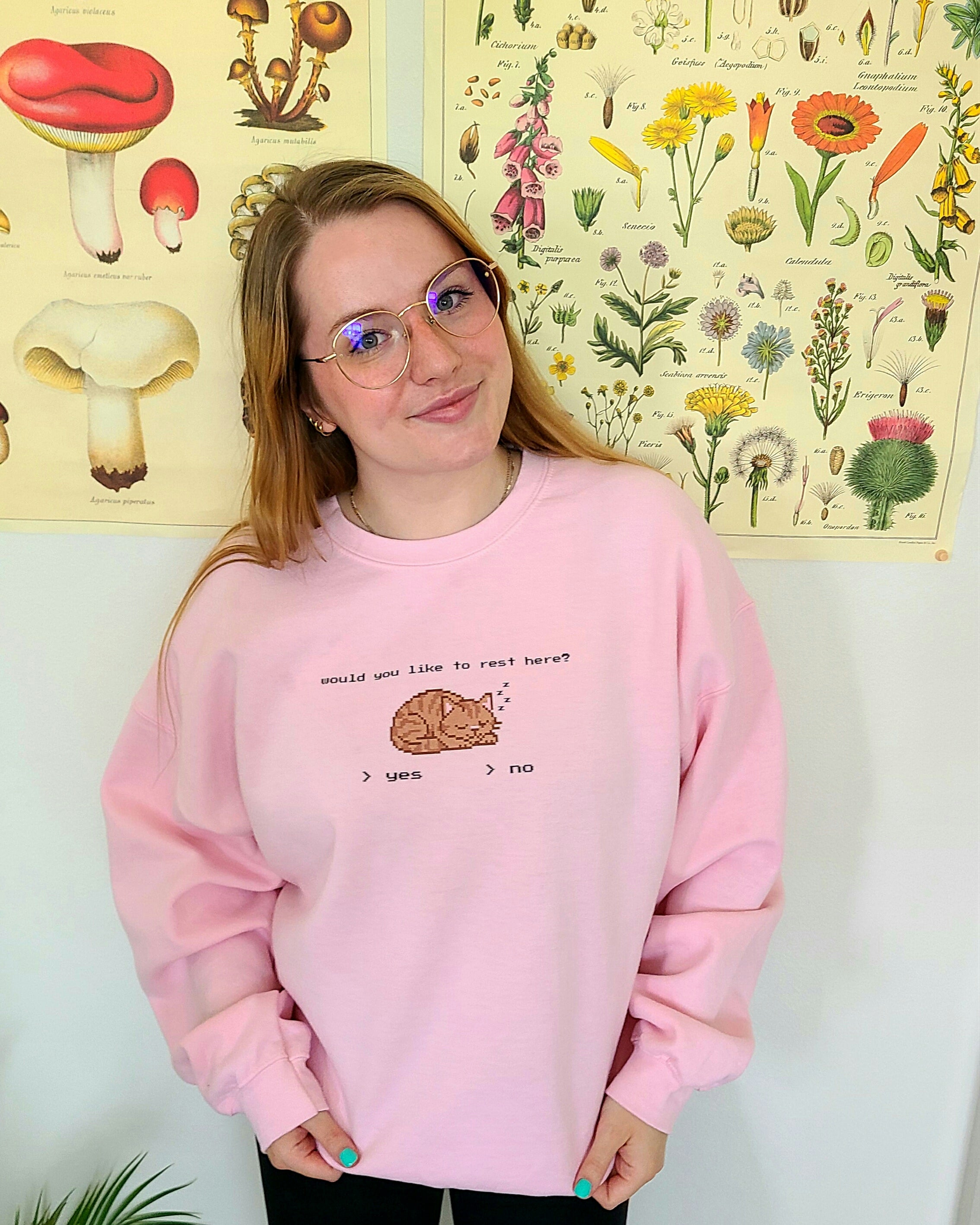 pixel kitty crewneck
