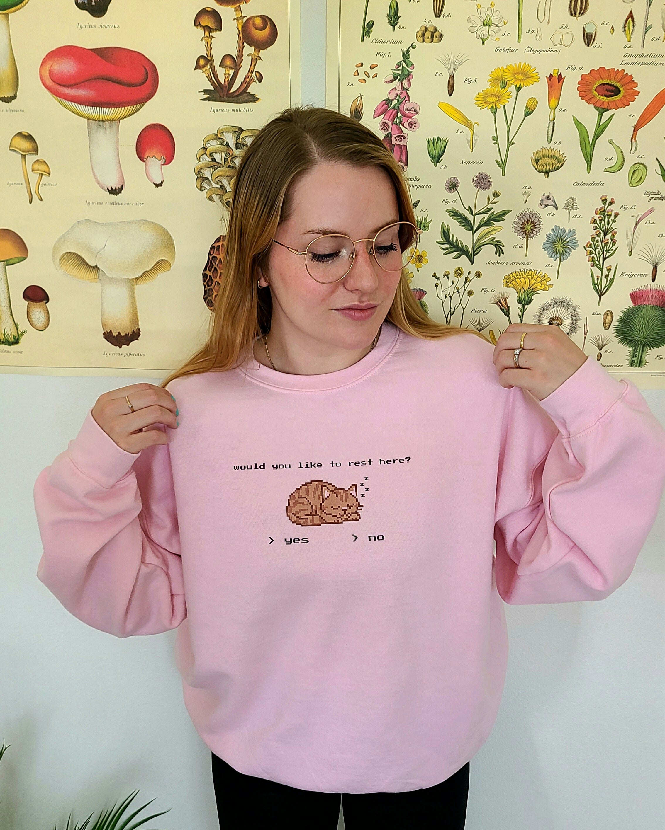 pixel kitty crewneck